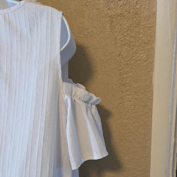 SHEIN White Cold Shoulder Lace Midi Dress - Picture 3 of 6